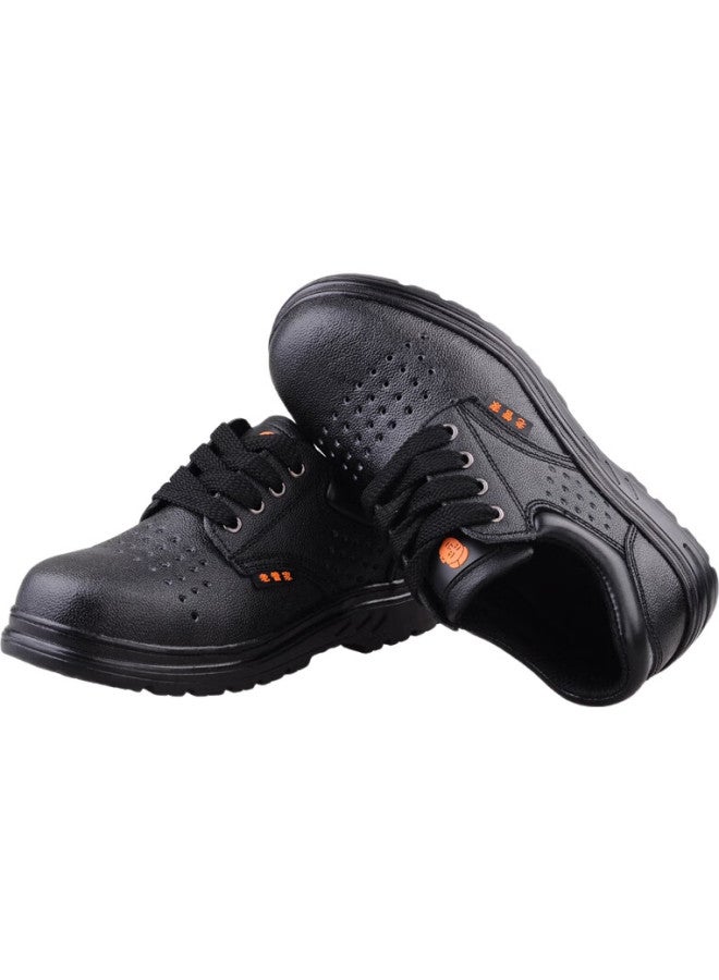 Old housekeeper Old Steward Labor Protection Shoes Men Summer Breathable Anti-Smashing Anti-Stab Steel Toe Cap Steel Plate Work Shoes Cowhide Safety Shoes 088B 43 - Image 3
