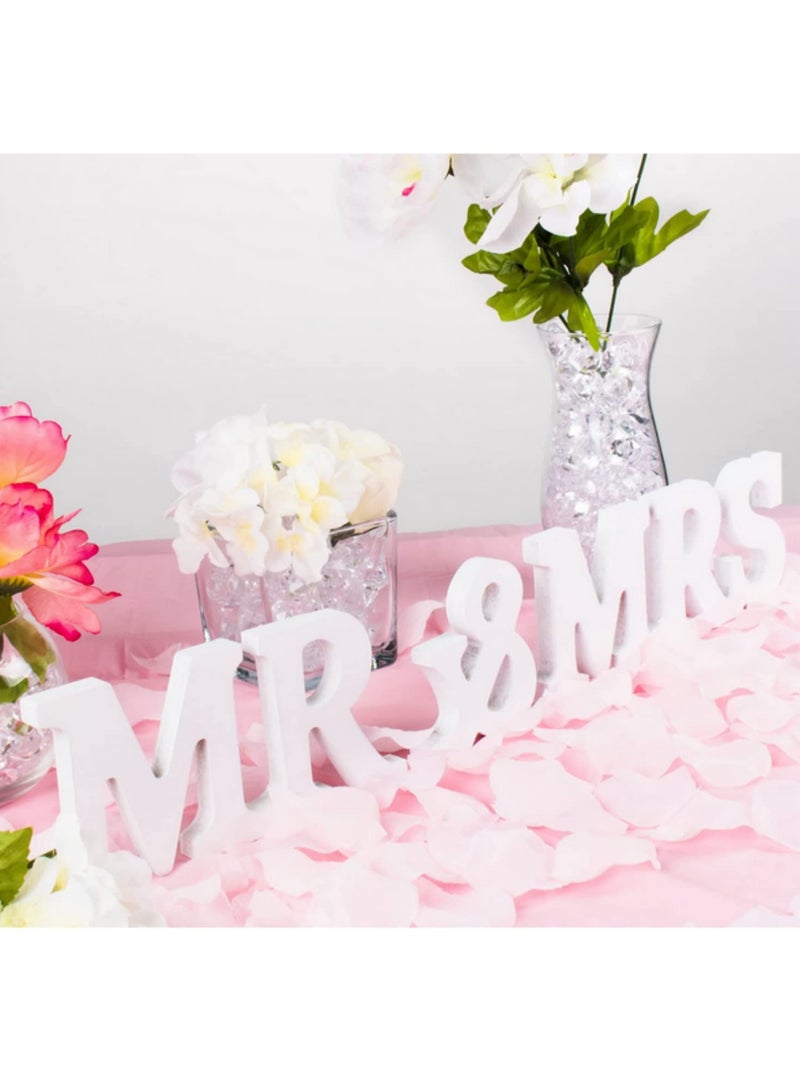 White Mr Mrs Sign for Wedding Table Large Mr and Miss Wooden Letters Party Decoration Head Table Wedding Wood Letter Just Married Sign Anniversary Party Valentines Day Decor - Image 5