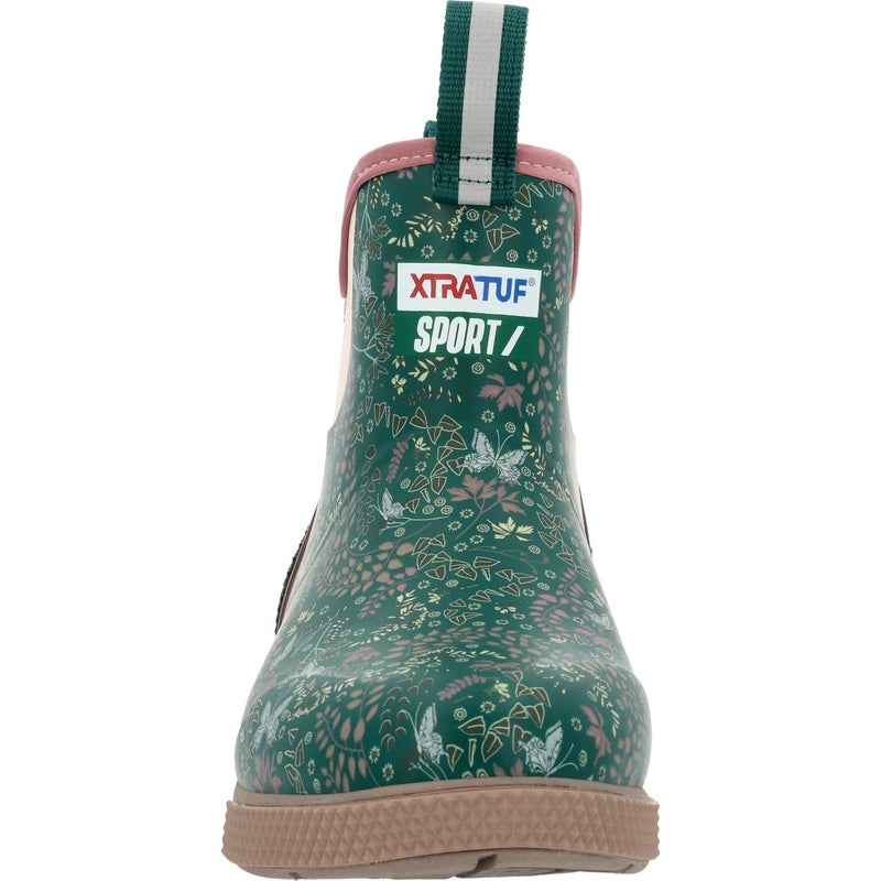Xtratuf Women's Ankle Deck Boot Sport, Green, Size 9(M) - Image 3