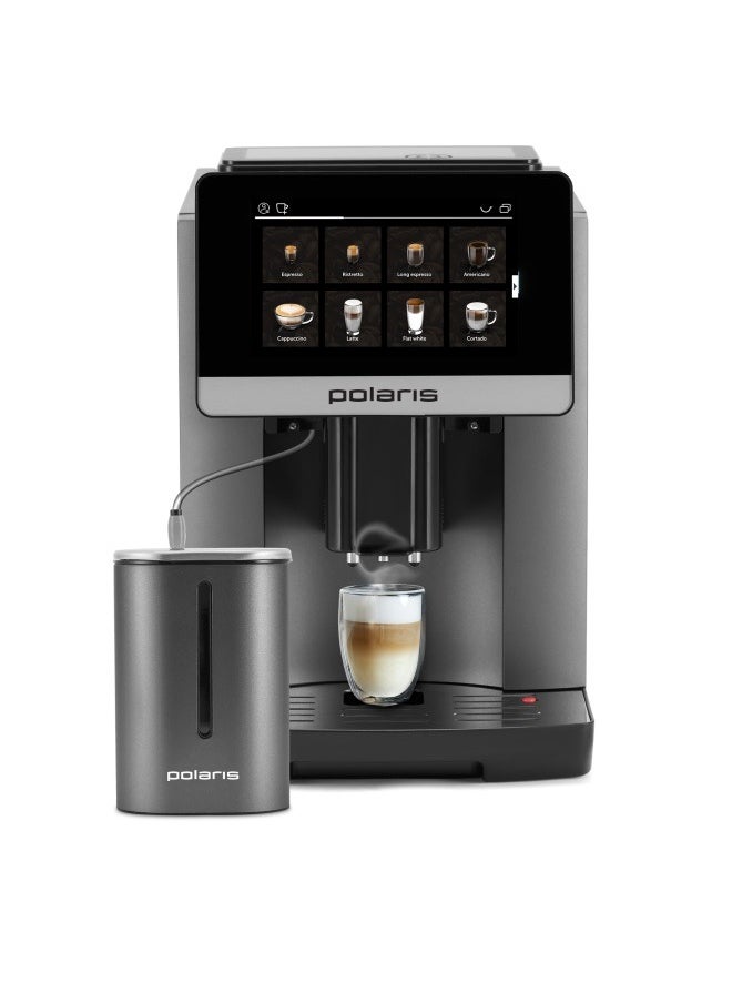 Polaris - Coffee Machine, 1500W, Touch Display, 20 Bar Italian Pump, 1.8 Liter Tank Capacity, 19 grind levels, 3 Year Warranty - Image 1