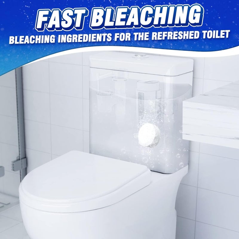Vacplus Automatic Toilet Bowl Cleaner Tablets - 6 Pack with Bleach for Deodorizing and Descaling - Image 2