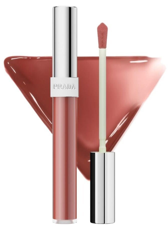 Prada Reflection Glossy Liquid Lip Balm 8ml – B201 Chocobot Moisturizing High-Gloss Lip Care - Image 1