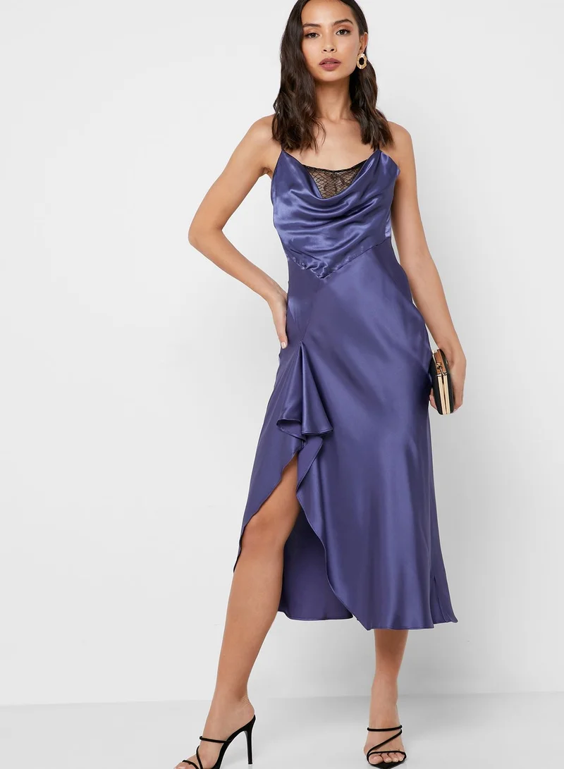 TOPSHOP Lace Back Slip Dress