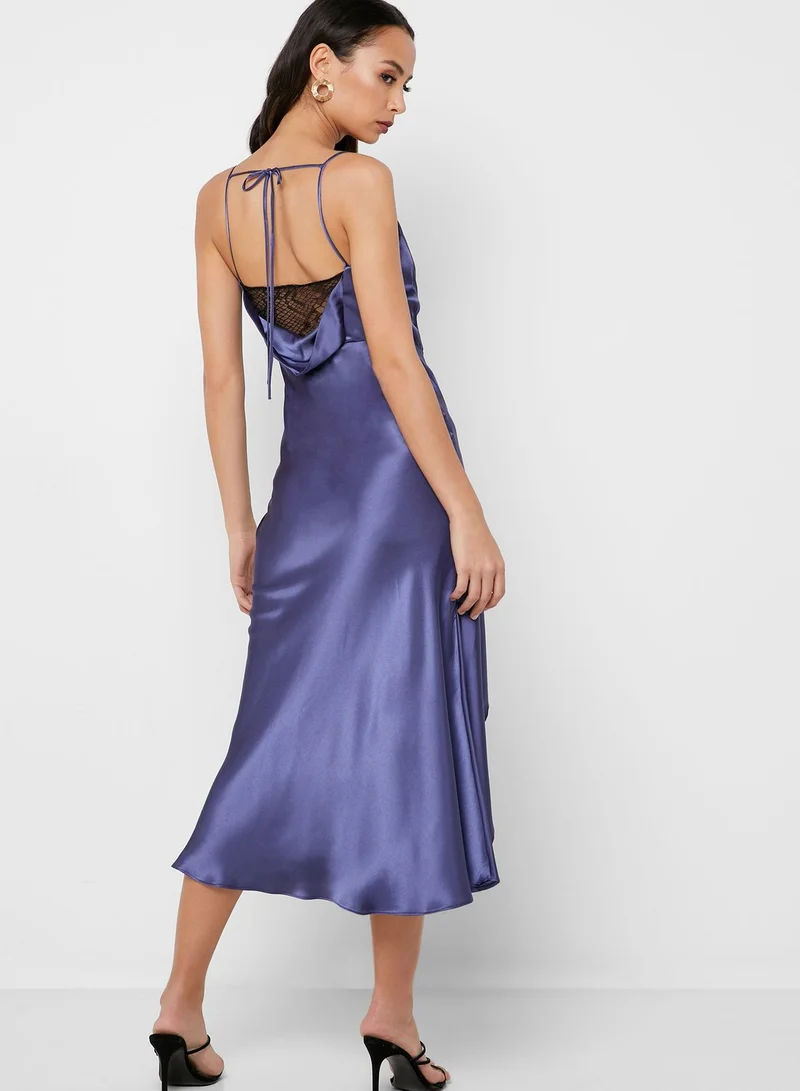TOPSHOP Lace Back Slip Dress