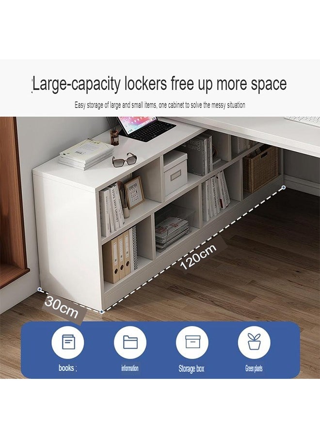 KLNAMAEAAN - Computer and Multifunction Table Home Office Workstation 120 CM with 3 Drawers - Image 1