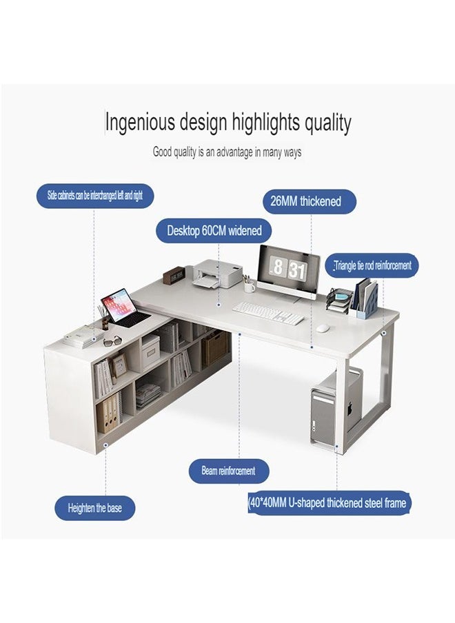 KLNAMAEAAN - Computer and Multifunction Table Home Office Workstation 120 CM with 3 Drawers - Image 1