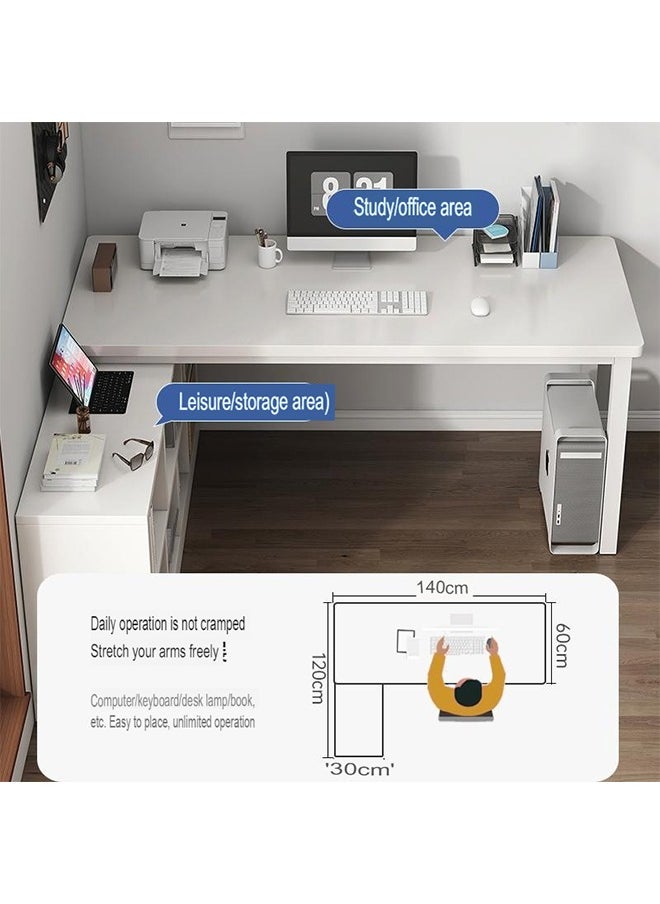 KLNAMAEAAN - Computer and Multifunction Table Home Office Workstation 120 CM with 3 Drawers - Image 1