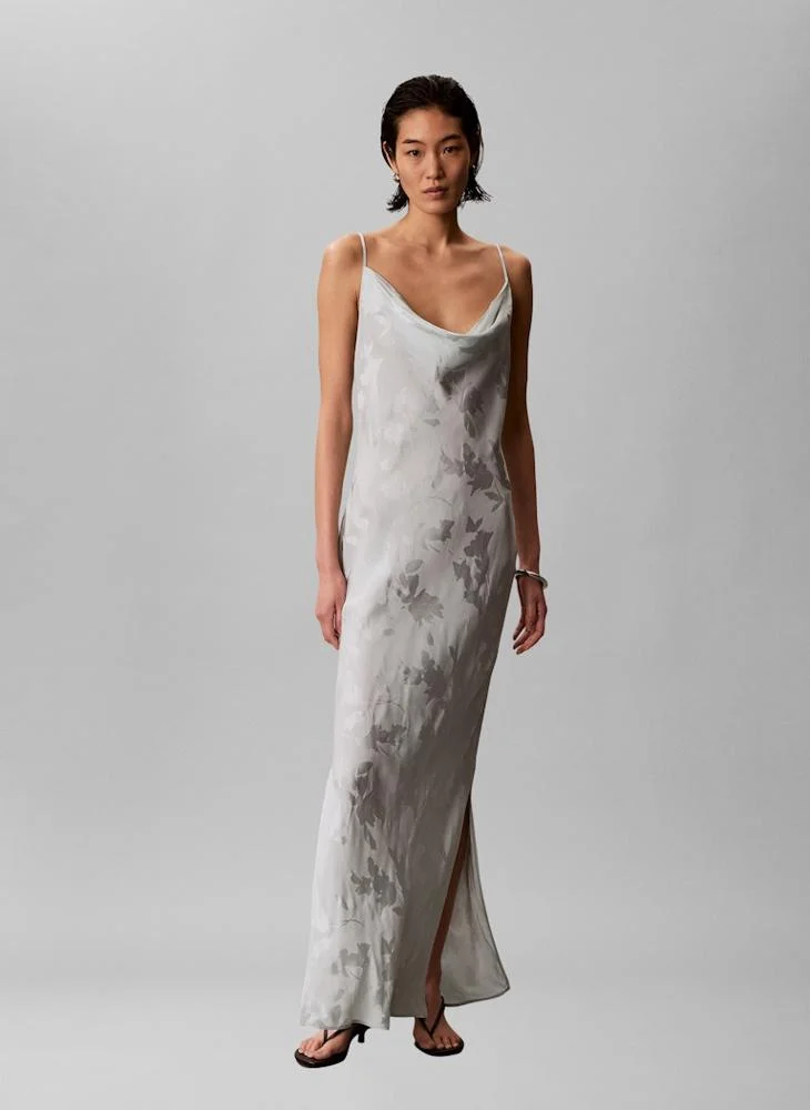 كالفن كلاين Casual Viscose Jacquard Maxi Slip