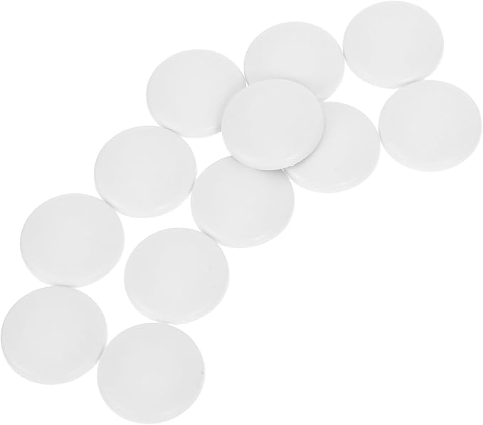 White Car Door Screw Covers 12pcs Waterproof Plastic Bolt Caps Auto Edge Protector - Image 1
