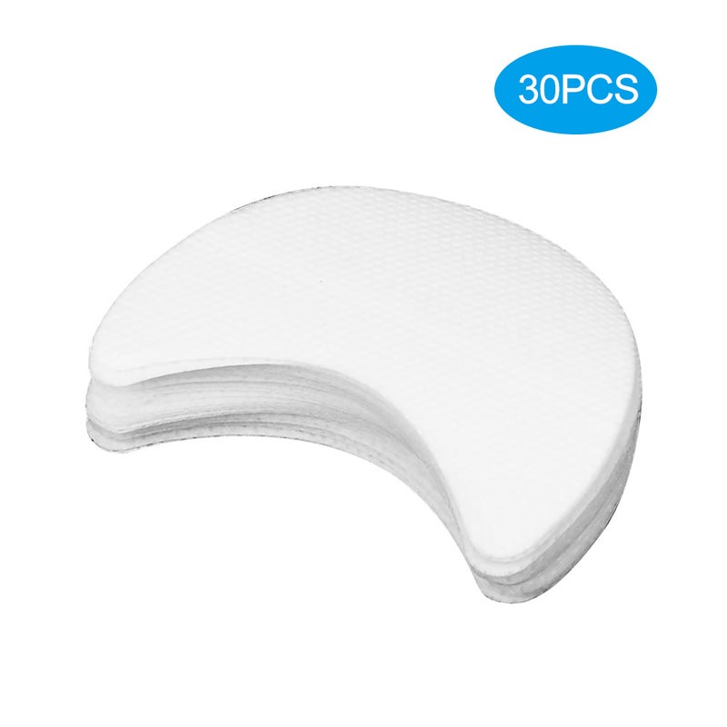 Disposable Eye-Shadow Shields: White Soft Non-Woven Fabric - Self-Adhesive Hands-Free Makeup Isolation Tool for Eyelash Extensions, False Lashes and Makeup Application - Image 1