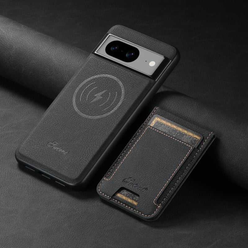 Suteni For Google Pixel 9 H17 Litchi Texture Leather Magnetic Detachable Wallet Phone Case(Black) - Image 2