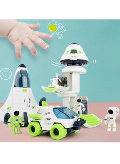 Excefore Astronaut Space Ship Shuttle Rocket Pretend Play Set, City Space Mars Exploration Space Shuttle Toy Kit, Astronaut Roleplay Spaceship Toy for Boys and Girls, Educational Toys for Kids  - Image 4
