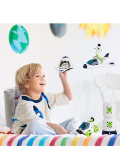 Excefore Astronaut Space Ship Shuttle Rocket Pretend Play Set, City Space Mars Exploration Space Shuttle Toy Kit, Astronaut Roleplay Spaceship Toy for Boys and Girls, Educational Toys for Kids  - Image 3