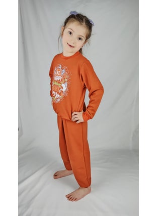 Girl Waiter Tile Printed Cotton Tracksuit Set - pzsku/Z2058090F761D8A1B7418Z/45/_/1725721560/667803fc-34b6-4e28-b67e-c46282d2fa54