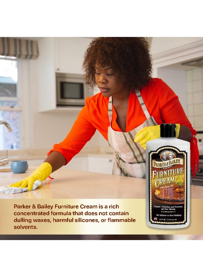 باركر آند بايلي 560669 كريم تنظيف وتلميع الأثاث بزيت الليمون 16 أونصة - Image 3