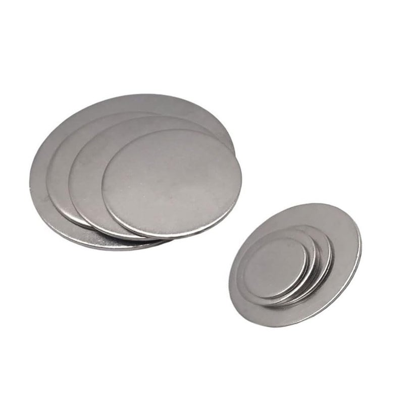 304 Stainless Steel Shim Plates Circular Disc Sheets 40mmx1 1mm 5pcs Thickness 1 1mm To 2 7mm - Image 1