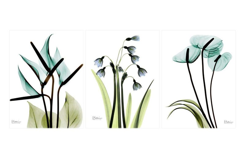 SAF paintings Flower Designer Multieffect UV Textured Panel Painting, Set of 3, 12 X 27 inch (SAhNFC12265) - Image 2