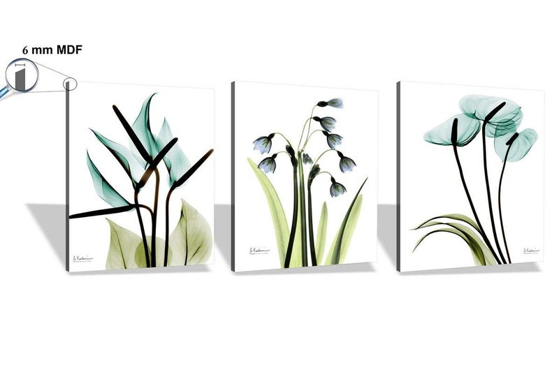 SAF paintings Flower Designer Multieffect UV Textured Panel Painting, Set of 3, 12 X 27 inch (SAhNFC12265) - Image 4