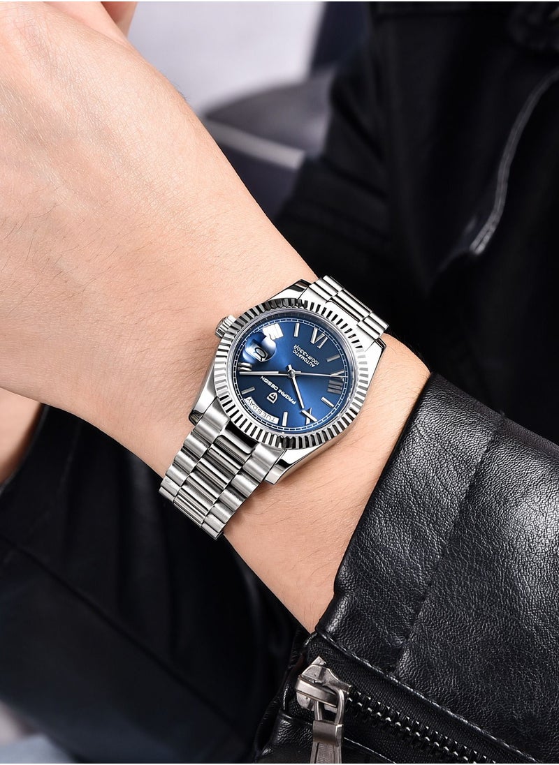 PAGANI DESIGN Men's Watches 36mm Automatic Deep Blue Stainless Steel Mechanical Business Sports Luxury Wrist Watch for Men PD-1752  - Image 2