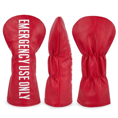 Barudan Golf Club Covers Red PU Leather Golf Headcovers 4 Models Available Driver Fairway 3 5 Wood Hybrid Head Cover fits for All Brand (Driver Cover x1) - Image 4