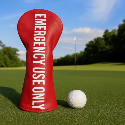 Barudan Golf Club Covers Red PU Leather Golf Headcovers 4 Models Available Driver Fairway 3 5 Wood Hybrid Head Cover fits for All Brand (Driver Cover x1) - Image 2