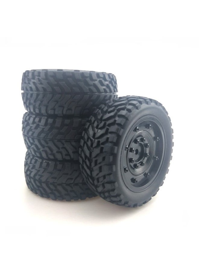 Generic - 1/10 Level Running Racing Highway Street Running RV Wear-resistant Tire HSP Unlimited RC Remote Control Model Car Four Pack-Color:D17 + A Wheel Hub - Image 1