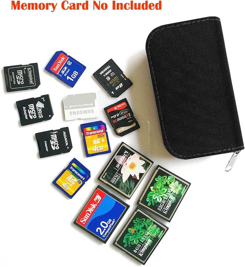 MySouq.Store Memory SD Card Case, 1Pcs Micro SD Card Holder Wallet Storage 28 Slot SD Micro SD CF SDHC SDXC MMC Secure Digital Compact Flash Cards - Made By MySouq.Store (Brown) - Image 4