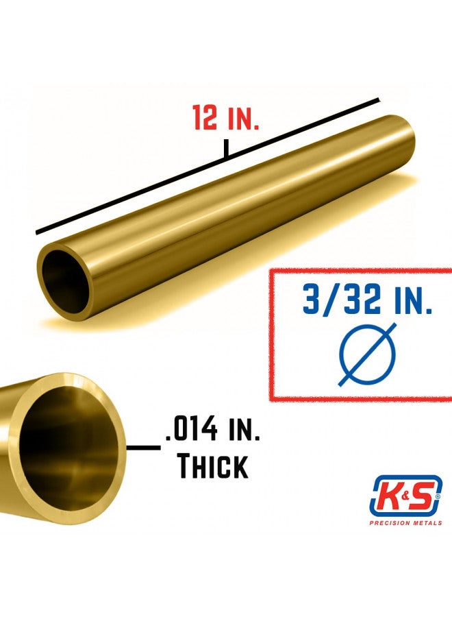 K & S PRECISION METALS 8126 3PK3/32 x 12 BRS RND Tube, Pack of 3, Brass - Image 5