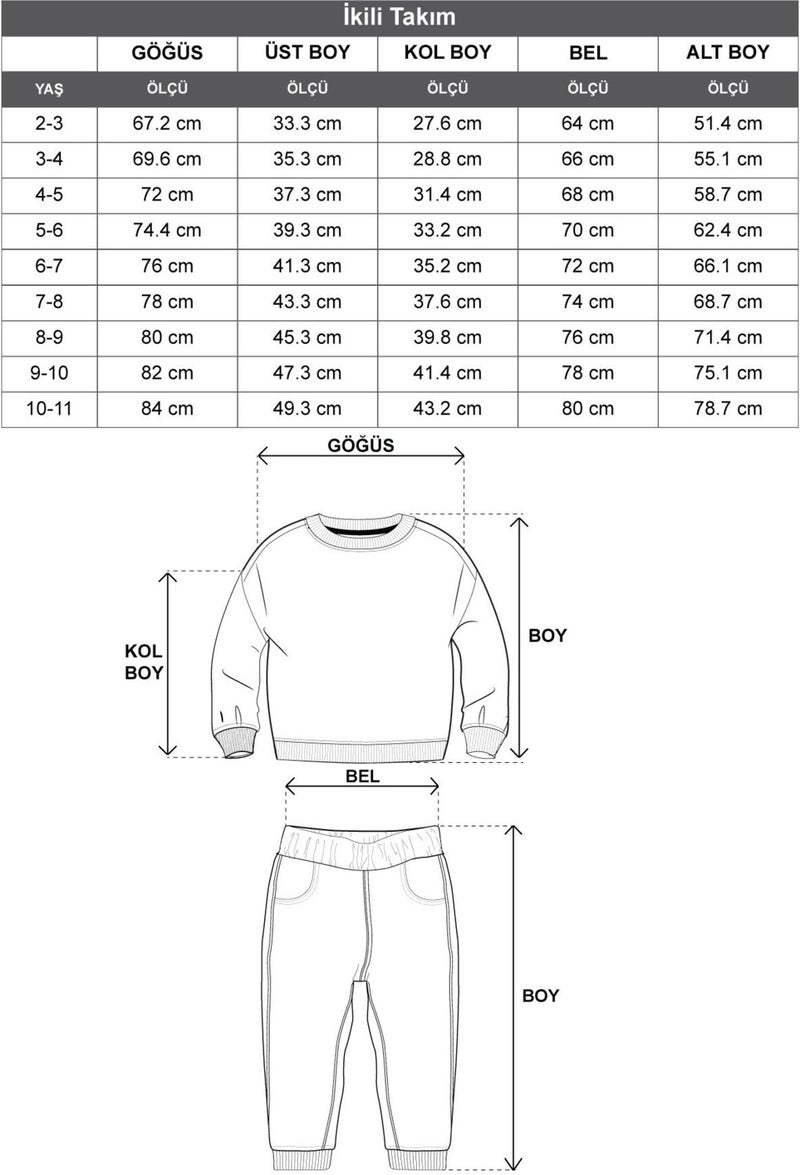 Zepkids Crew Neck Long Sleeve Flower Embroidery Printed Pink Color Girl's Two Piece Set  - Image 4
