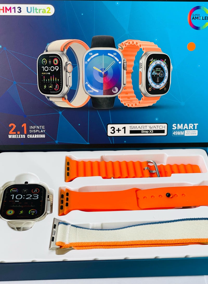 Raxoom 3 + 1 Smart Watch Ultra Touch Color Screen Bluetooth Calling Health and Sports Smartwatch Multicolor  - Image 2