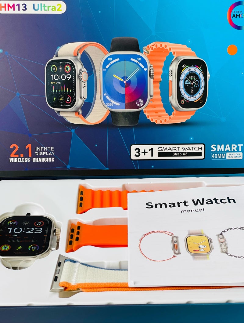 Raxoom 3 + 1 Smart Watch Ultra Touch Color Screen Bluetooth Calling Health and Sports Smartwatch Multicolor  - Image 5