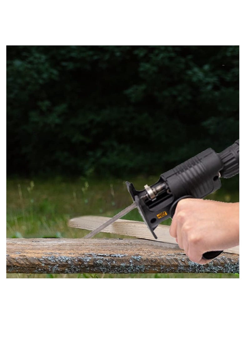 Portable Reciprocating Saw Adapter, Multifunctional Electric Drill Tool Modified Attachment with Ergonomic Handle and 3 Saw Blades for Cutting Metal and Wood - Image 5