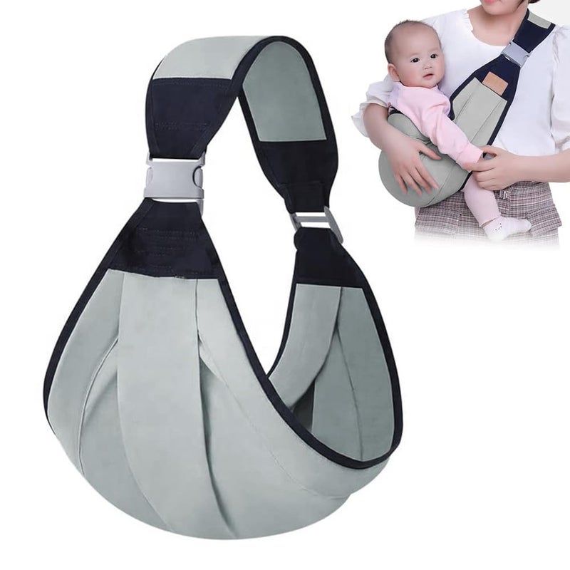 Roysmart Baby Sling Adjustable Multifunctional Baby Carrier Sling Newborn Breathable Baby Sling Adjustable Baby Carrier for Baby Carrier Toddlers up to 20 kg (Grey) - Image 1