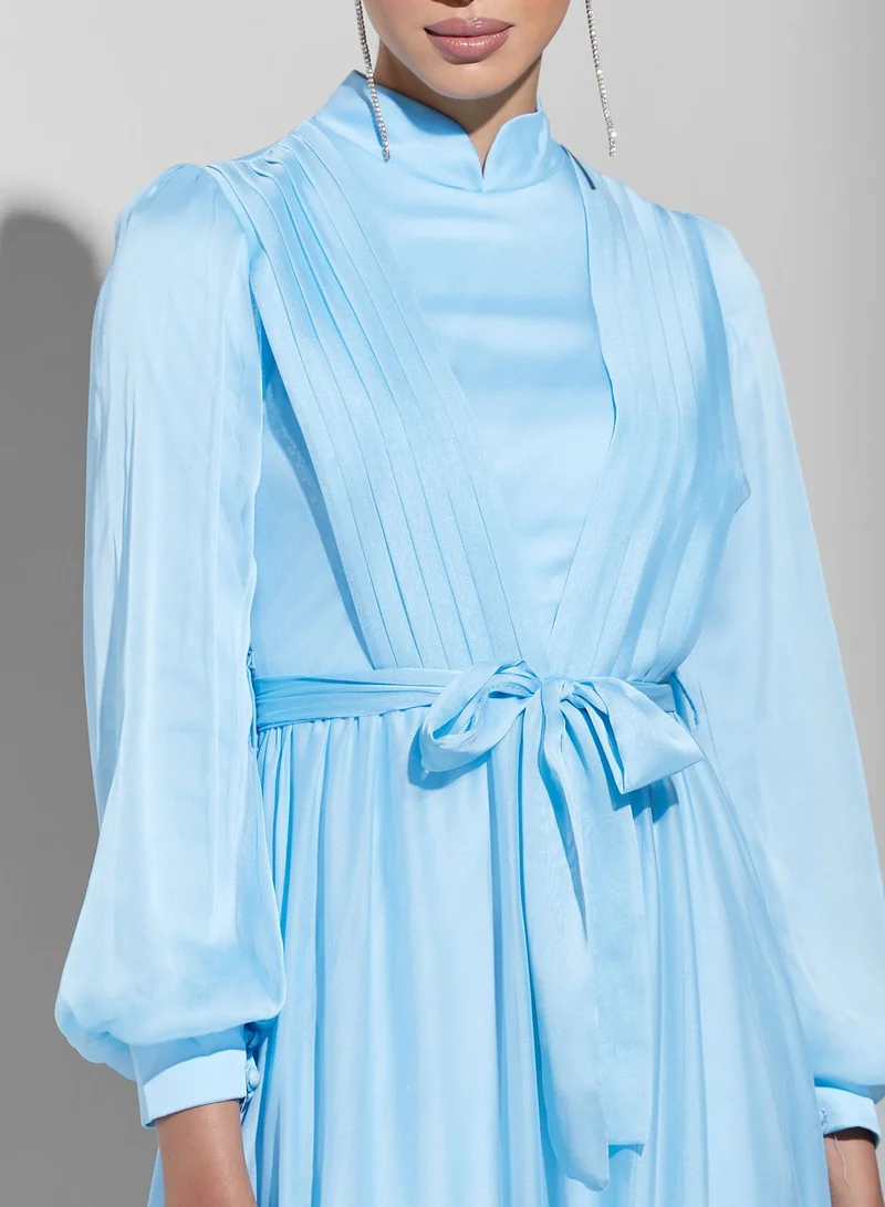 Namshi X Trendyol Belted Chiffon Dress