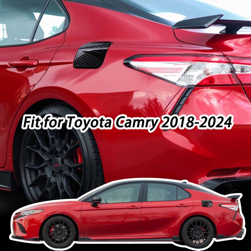 CKE غطاء خزان الوقود الخارجي CKE متوافق مع كامري الجيل الثامن 2024 2023 2022 2021 2020 2019 2018 - أسود لامع - Image 2