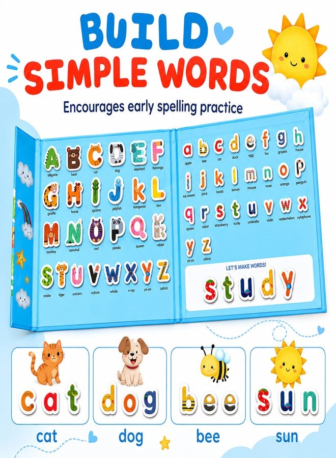 NASHRIO Magnetic Alphabet Letters for Kids, ABC Learning Toys with Animal Words, Educational Preschool Toys for Toddlers Ages 3-5, Montessori Early Learning Magnetic Book Set for Boys and Girls 3 4 5 - Image 5