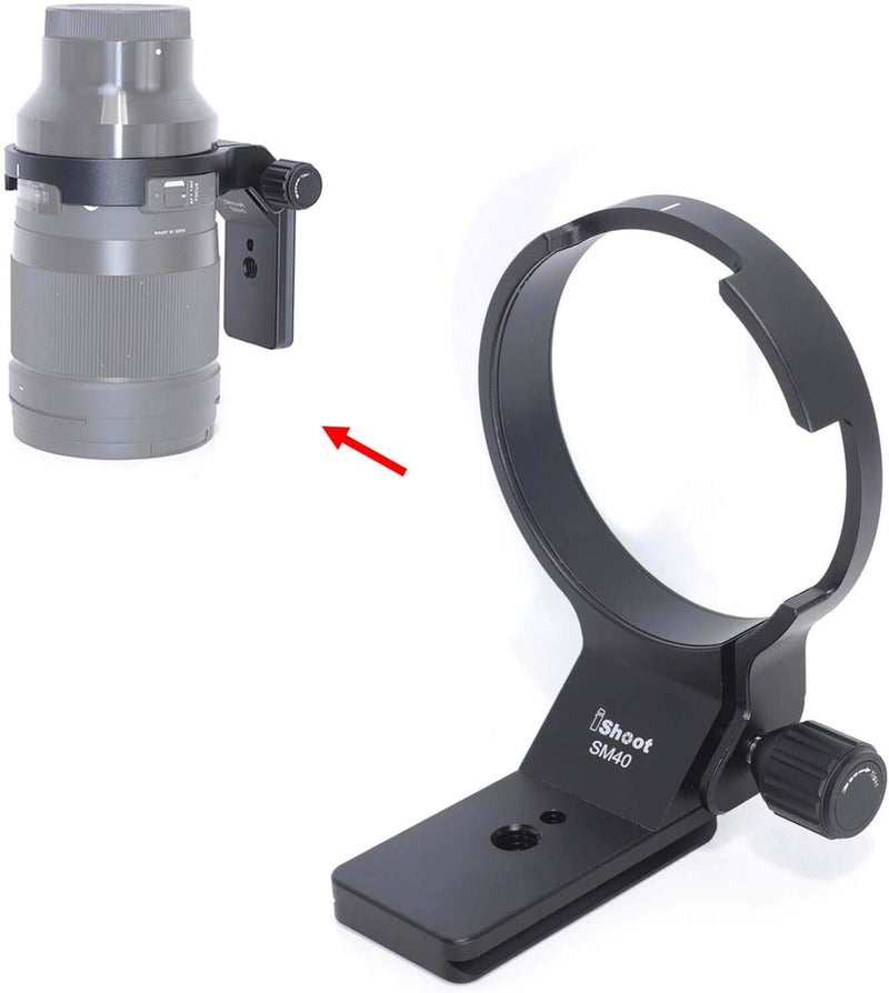 iShoot CNC Machined 82mm Tripod Mount Ring Lens Collar for Sigma 40mm f/1.4 DG HSM Art Lens, Built-in ARCA Type Quick Release Plate Compatible with Tripod Ball Head of ARCA-Swiss PMG Fit - Image 1