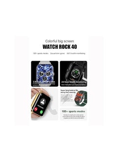 PROMASS Brandcode ROCK 40 Smart Watch with 2.02 HD Large full display 3 strap Unbreakable Display Fitness Tracker with bluetooth call&Message Alert, for Men Women Compatible with iPhone & Android (Gold)  - Image 2