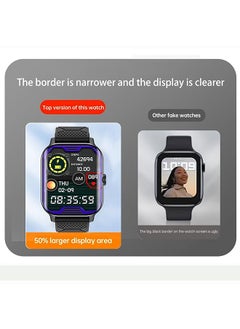 PROMASS Brandcode ROCK 40 Smart Watch with 2.02 HD Large full display 3 strap Unbreakable Display Fitness Tracker with bluetooth call&Message Alert, for Men Women Compatible with iPhone & Android (Gold)  - Image 4