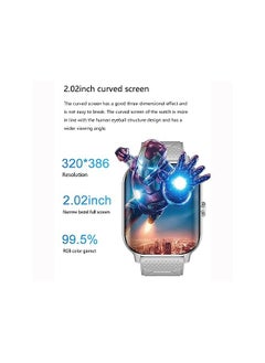 PROMASS Brandcode ROCK 40 Smart Watch with 2.02 HD Large full display 3 strap Unbreakable Display Fitness Tracker with bluetooth call&Message Alert, for Men Women Compatible with iPhone & Android (Gold)  - Image 3