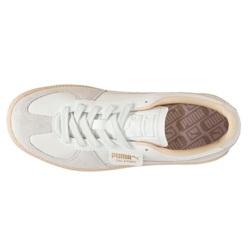 PUMA Women's Palermo Sneakers, Warm White/Alpine Snow/Cashew, 11 - Image 4
