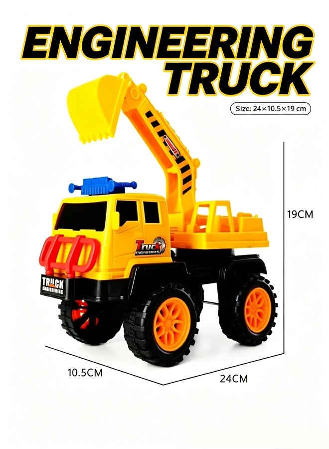 FLYHSO Excavator Toy Construction Vehicle with 360° Rotation, Sliding & Pushing Action, Durable Outdoor Sand Play Digger for Boys Girls, Ideal Birthday Gift for Kids Ages 3+ - Image 2