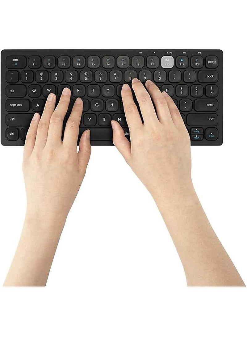 Mini Dual Wireless Keyboard for Multiple Devices – Compact and Multi-Device Compatible