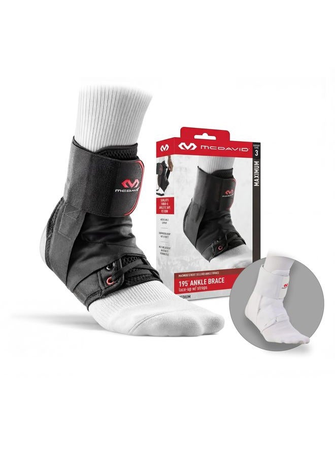 Mcdavid 195R-BK-XL Ankle Support, Ankle Brace with Figure-6 Strap, Fully Adjustable Without Removing Shoe, Fits Left and Right, X Large - Image 1