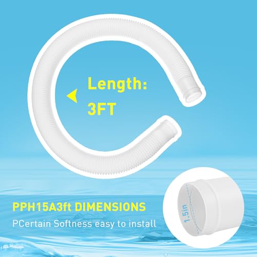 PROSOCOOL 1.5 inch x 3ft Pool Skimmer Hose Replacement for Intex Above Ground Pool Skimmer Pump Transfer Hose Part # 10531 25016 - Image 2