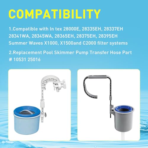 PROSOCOOL 1.5 inch x 3ft Pool Skimmer Hose Replacement for Intex Above Ground Pool Skimmer Pump Transfer Hose Part # 10531 25016 - Image 3