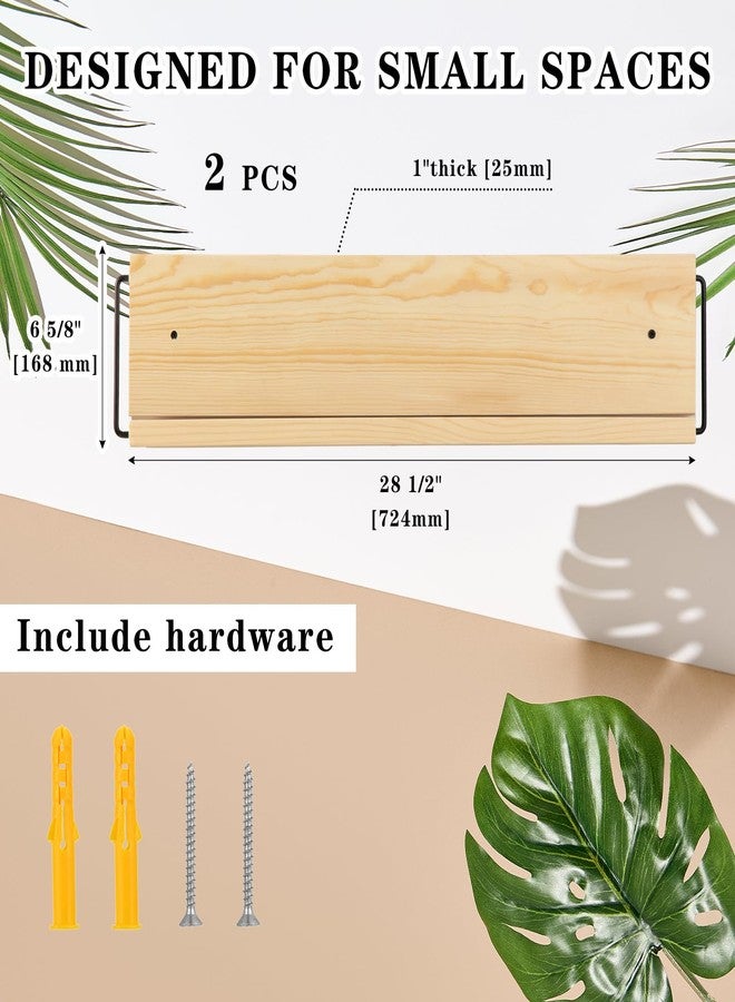 Mifoci 2 Pcs Wall Mounted Shoe Rack Organizer Wooden Modern Compact Wall Space Saving Shoe Holder Storage for Sneaker Footwear Slipper Boots Entryway Narrow Spaces Hallway(28.35'' Long) - Image 2
