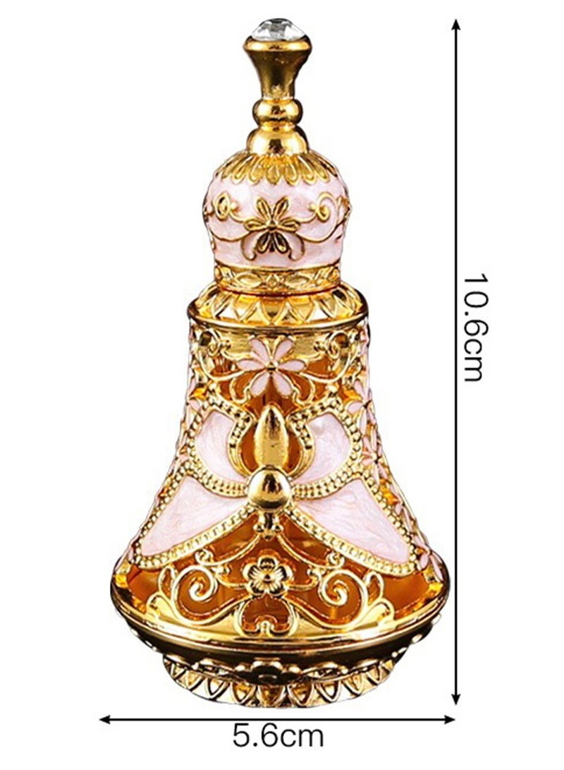 جولي زجاجات عطور معدنية عتيقة وفارغة على الطراز العربي على الطراز العربي زجاجات عطور بالقطارة عتيقة قابلة لإعادة التعبئة زجاجات عطور عطور عطرية حاوية زيت أساسي ， 30 مل - Image 3