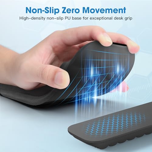 MEKASS Keyboard Wrist Rest, Soft Memory Foam Wrist Support for Keyboard, Keyboard Hand Rest Pad for Wrist Pain Relief, Keyboard Wrist Guard for Long Hours of Work, Gaming, Studying（Classic Black） - Image 4