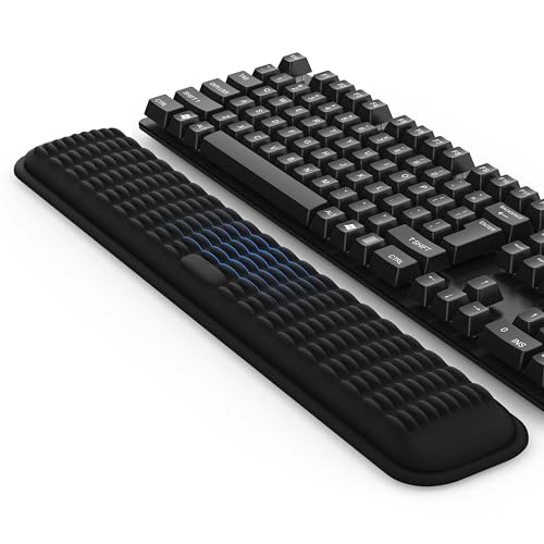 MEKASS Keyboard Wrist Rest, Soft Memory Foam Wrist Support for Keyboard, Keyboard Hand Rest Pad for Wrist Pain Relief, Keyboard Wrist Guard for Long Hours of Work, Gaming, Studying（Classic Black） - Image 1